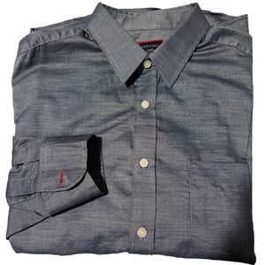 Untuckit mens designer classic cotton long sleeve shirt large, 24 inches pit-pit